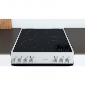 Indesit Electric freestanding double cooker: 60cm White- ID67V9KMW/UK - 1
