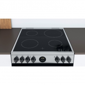 Indesit electric freestanding double cooker: 60cm - ID67V9HCX/UK - Stainless Steel  - 1