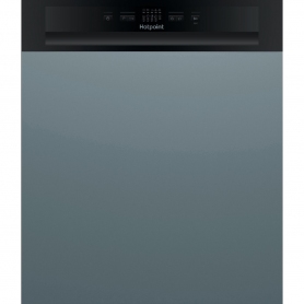 Hotpoint Semi Integrated Dishwasher Black Control Panel