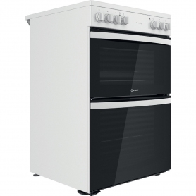 Indesit Electric freestanding double cooker: 60cm White- ID67V9KMW/UK - 2