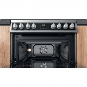 Hotpoint HDM67V8D2CX/UK Freestanding 60cm Electric Cooker - 2 Fan Ovens - Stainless Steel - 2
