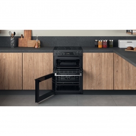 Cannon by Hotpoint CD67V9H2CA/UK Electric Freestanding 60cm Double Cooker - Dark Grey Anthracite - 3