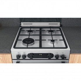 Cannon by Hotpoint CD67G0CCX/UK Freestanding Gas Cooker - Double Oven - Stainless Steel - 1