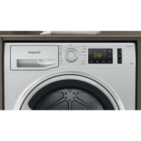 Hotpoint 8kg NTM1182SSK UK Heat Pump Tumble Dryer In Silver - A++ - 2