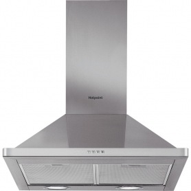 Hotpoint PHPN6.5 FLMX 60cm Chimney Cooker Hood - Stainless Steel - 0