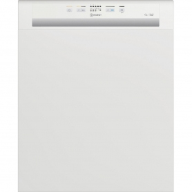 Indesit Semi Integrated Dishwasher with White Control Panel 