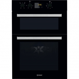 Indesit IDD6340BL Electric Double Built-in Oven in Black