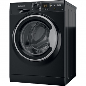 Hotpoint 9kg Black Washing Machine 1600 Spin - 0