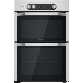 Hotpoint HDM67I9H2CX/UK 60cm Double Cooker - Stainless Steel - Induction Hob - 0