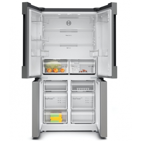 Bosch Series 6 French door bottom freezer, multi door 183 x 90.5 cm Stainless Steel Inox-easy clean