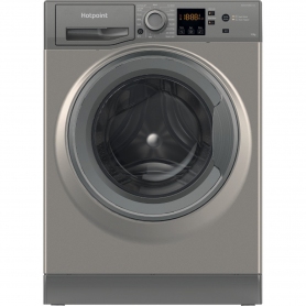 Hotpoint 9kg Load Washing Machine 1400 Spin Graphite *Steam Hygiene*