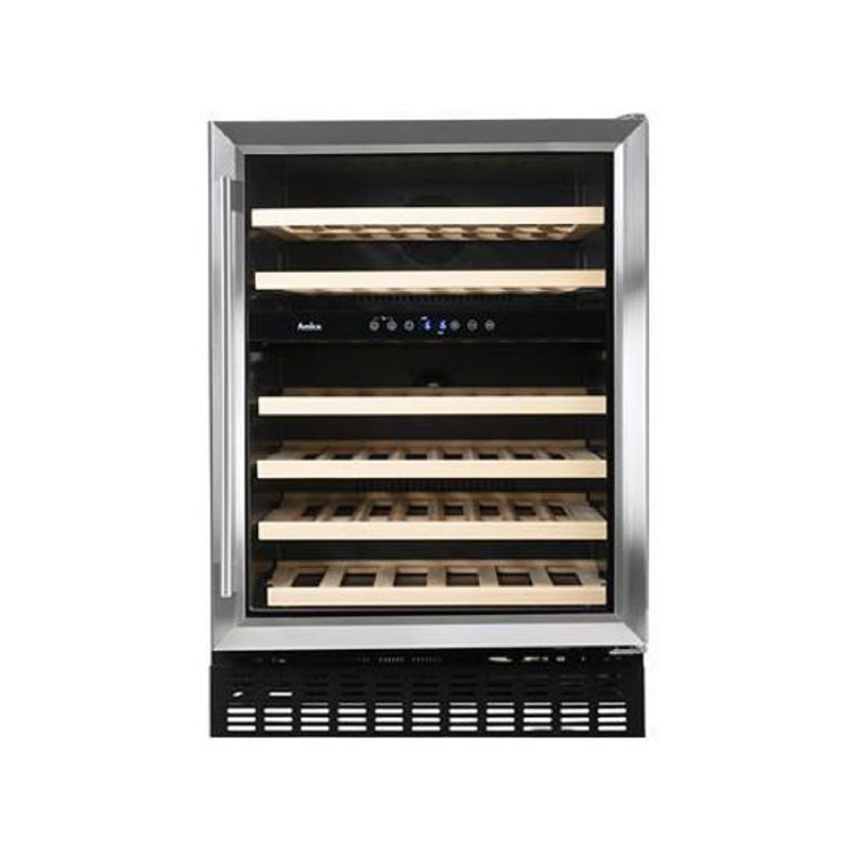 Amica 60cm freestanding wine cooler, Stainless steel thumbnail image