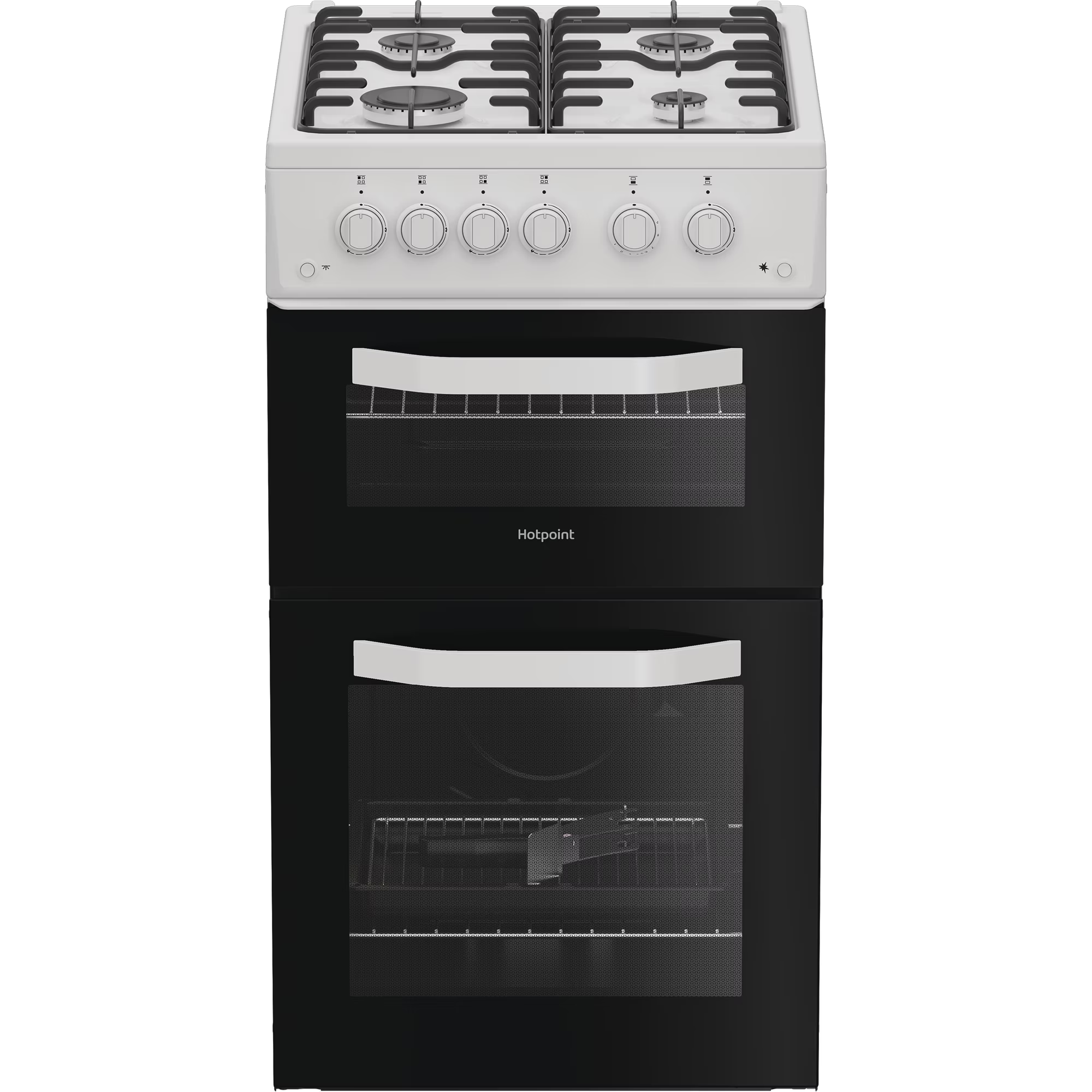 Hotpoint 50cm Gas Cooker White Twin Cavity thumbnail image