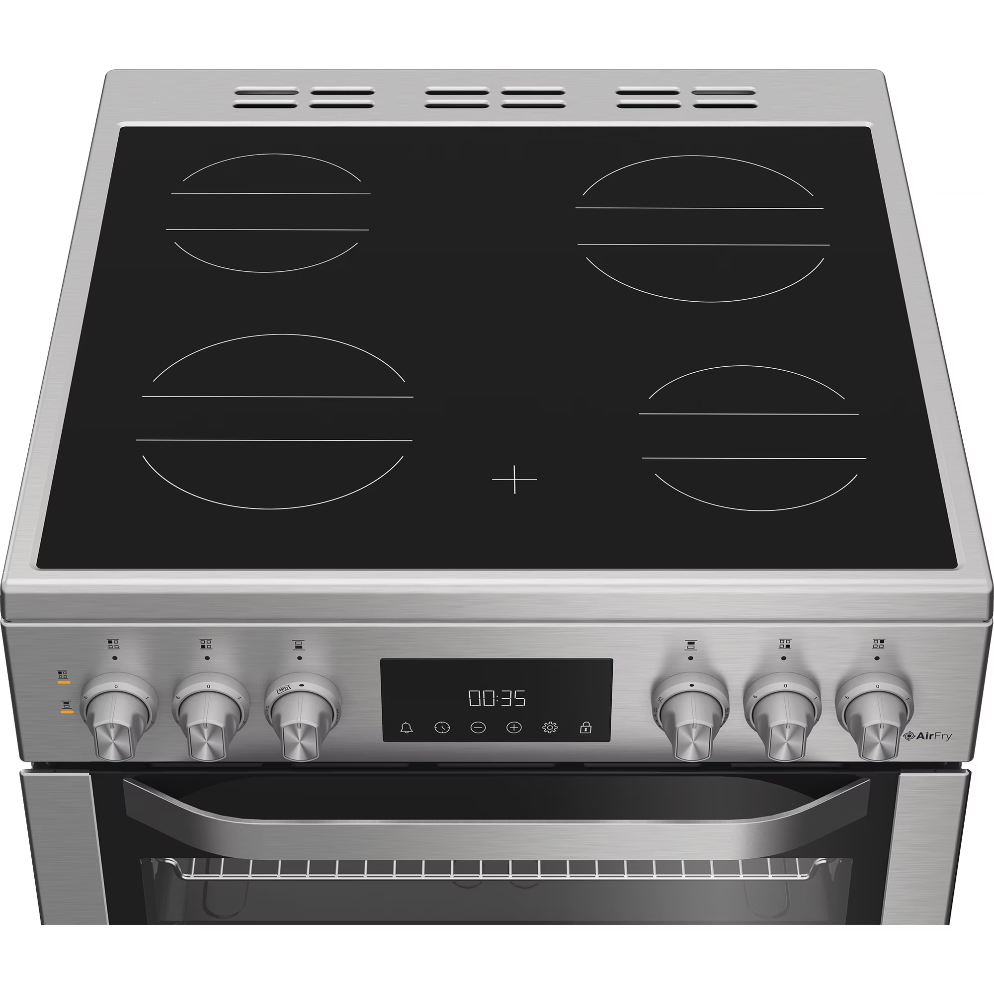 Hotpoint HDE6VDCAX 60cm Electric Double Cooker with Air Fry - Stainless Steel thumbnail image