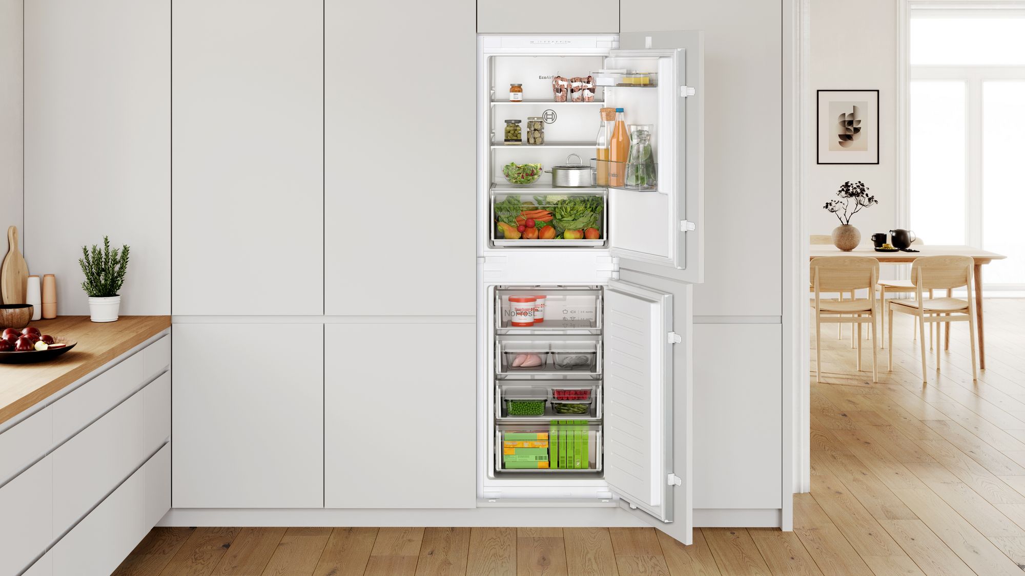 Bosch Serie 2 Frost Free Integrated Fridge Freezer 50/50 Split, Sliding Hinge thumbnail image