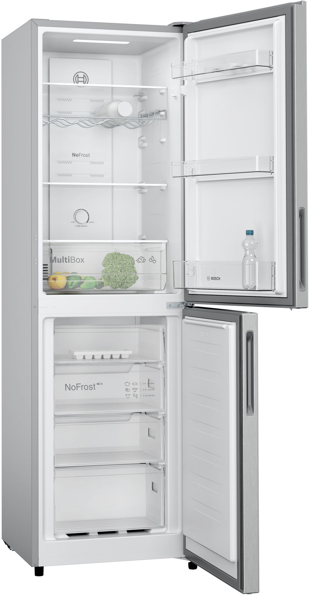 Bosch KGN27NLEAG Freestanding Fridge Freezer-Stainless Steel - 183cm thumbnail image