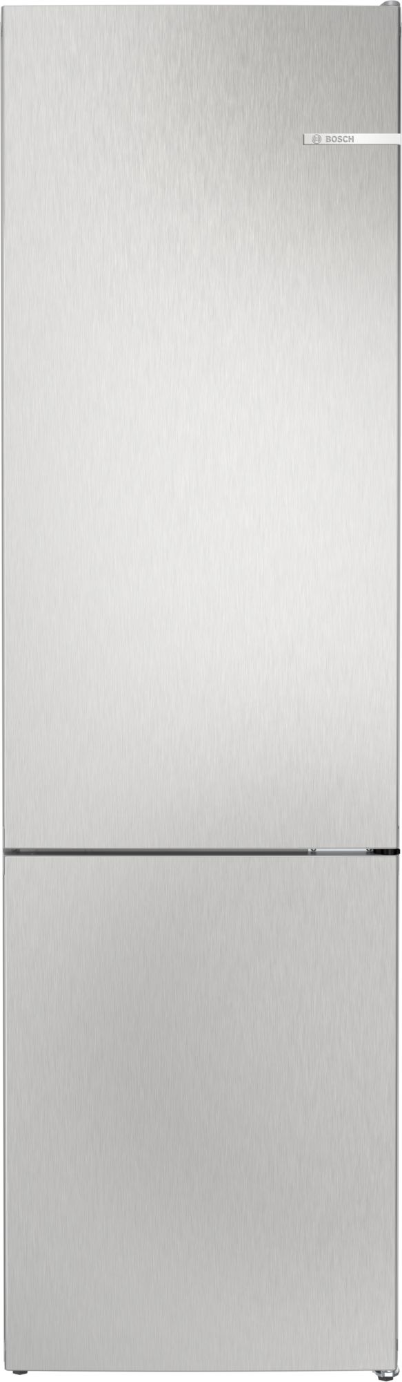 Bosch Series 4, Free-standing fridge-freezer with freezer at bottom, 203 x 60 cm, Stainless steel look thumbnail image