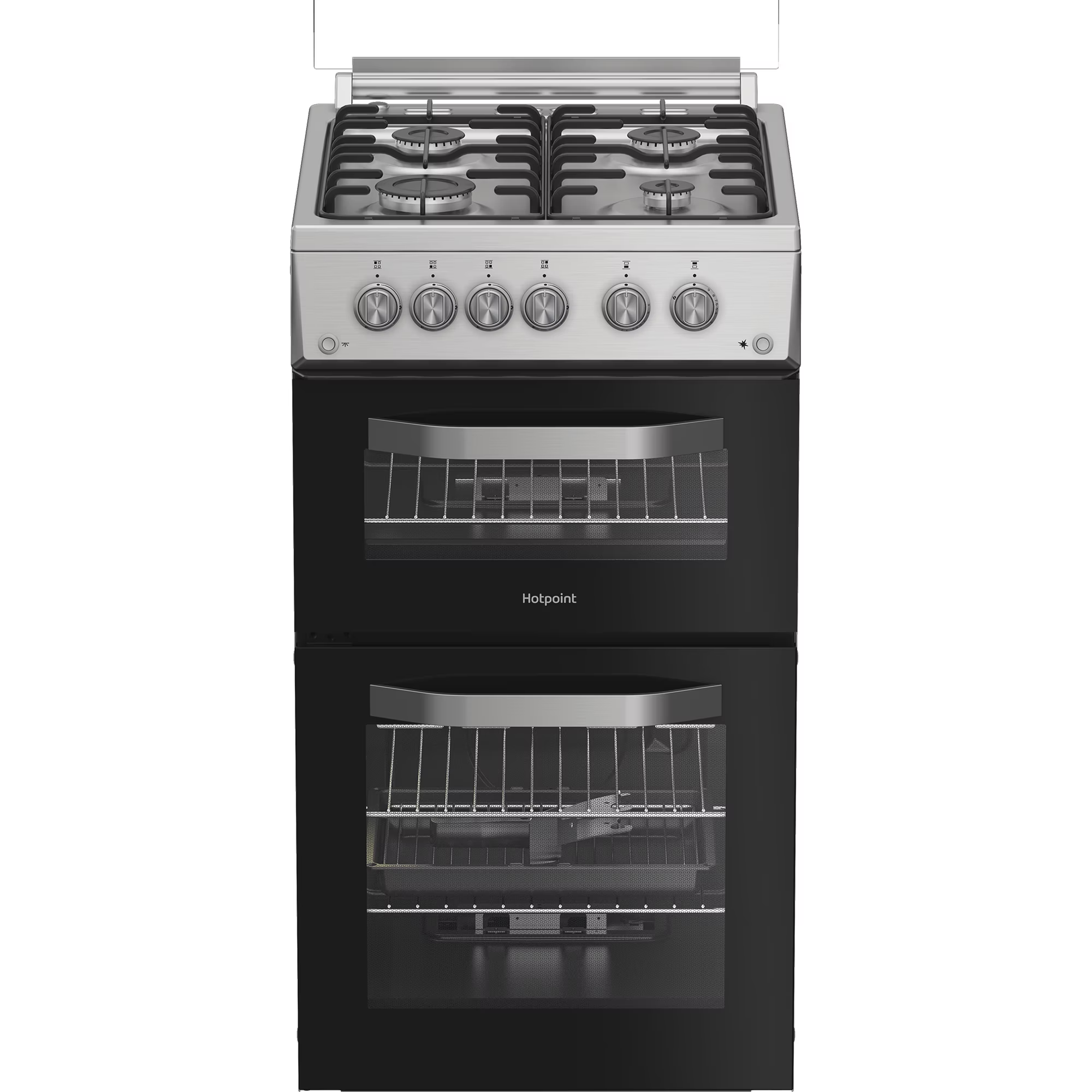 Hotpoint Double Oven Gas Cooker 50cm - Stainless Steel Inox thumbnail image