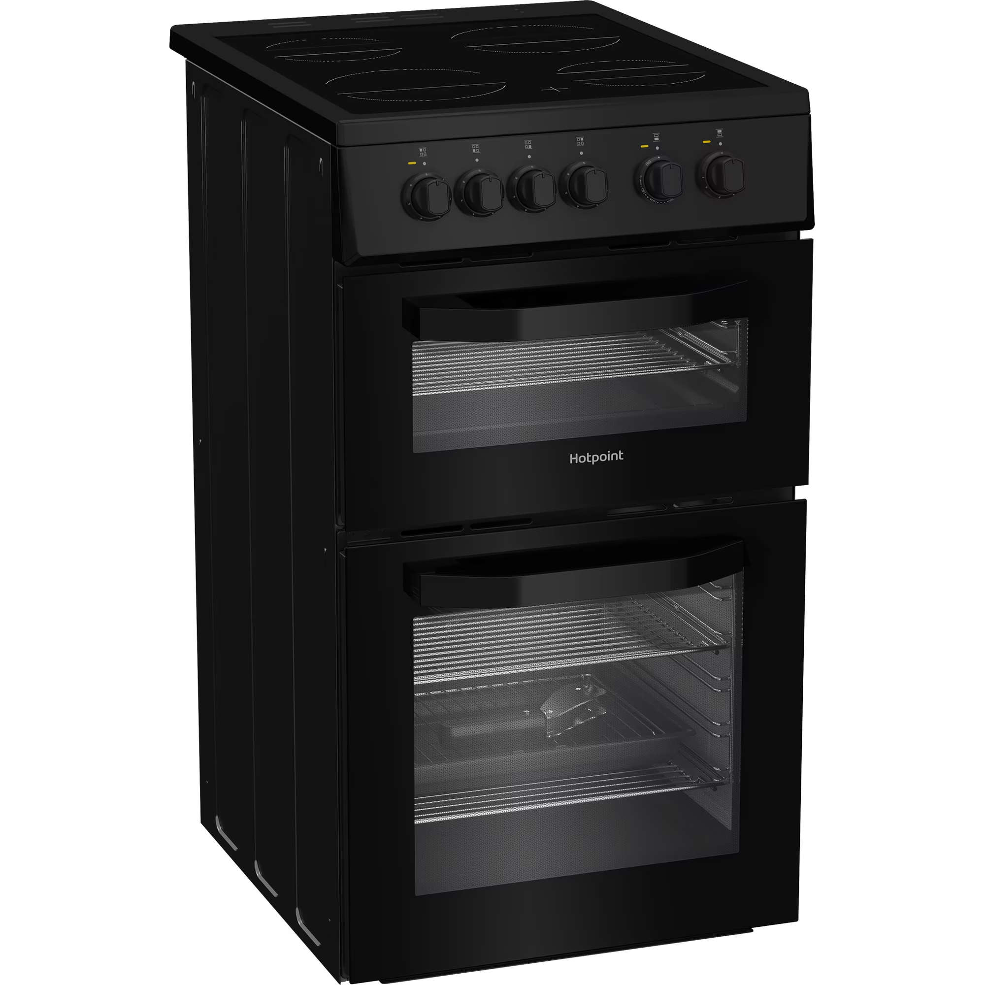 Hotpoint Electric Freestanding Cooker - Twin Cavity Black 50cm thumbnail image