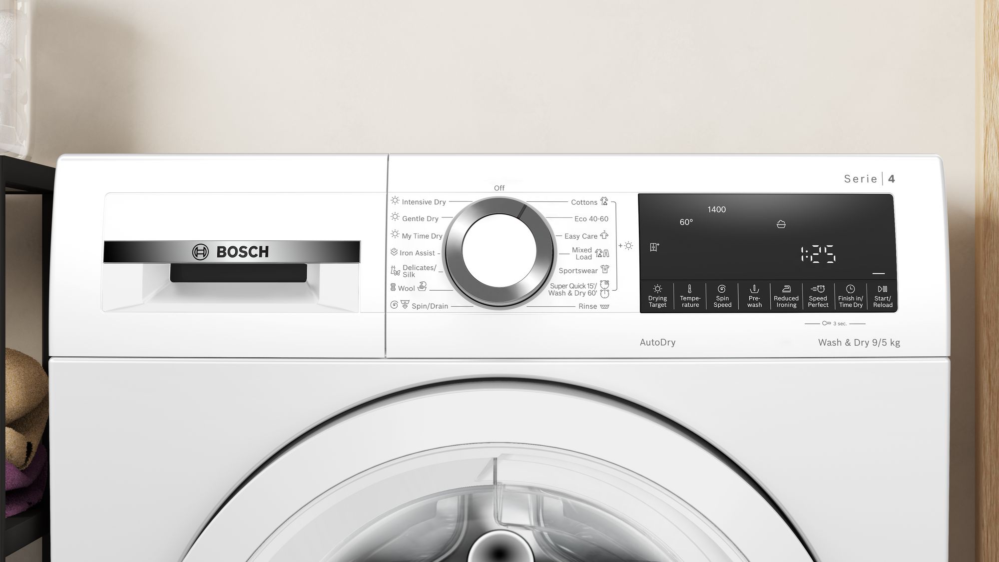 Bosch Series 4, Freestanding Washer dryer, 9/5 kg, 1400 rpm thumbnail image
