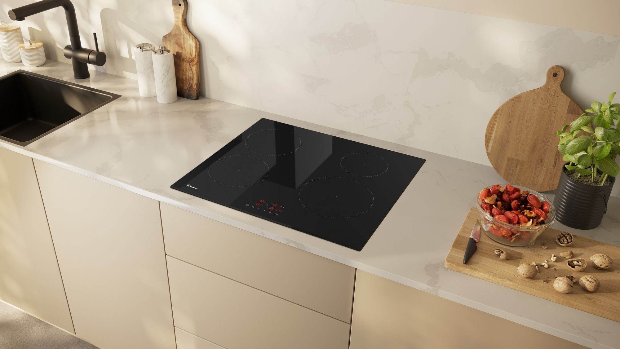 Neff T36FBE1L0 Induction Hob - Black thumbnail image