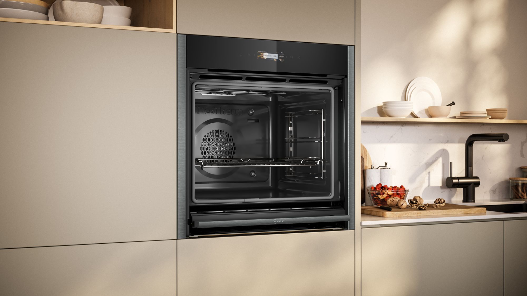 Neff N70 B54CR71G0B Slide & Hide Built-In Smart Single Oven - Graphite Grey thumbnail image