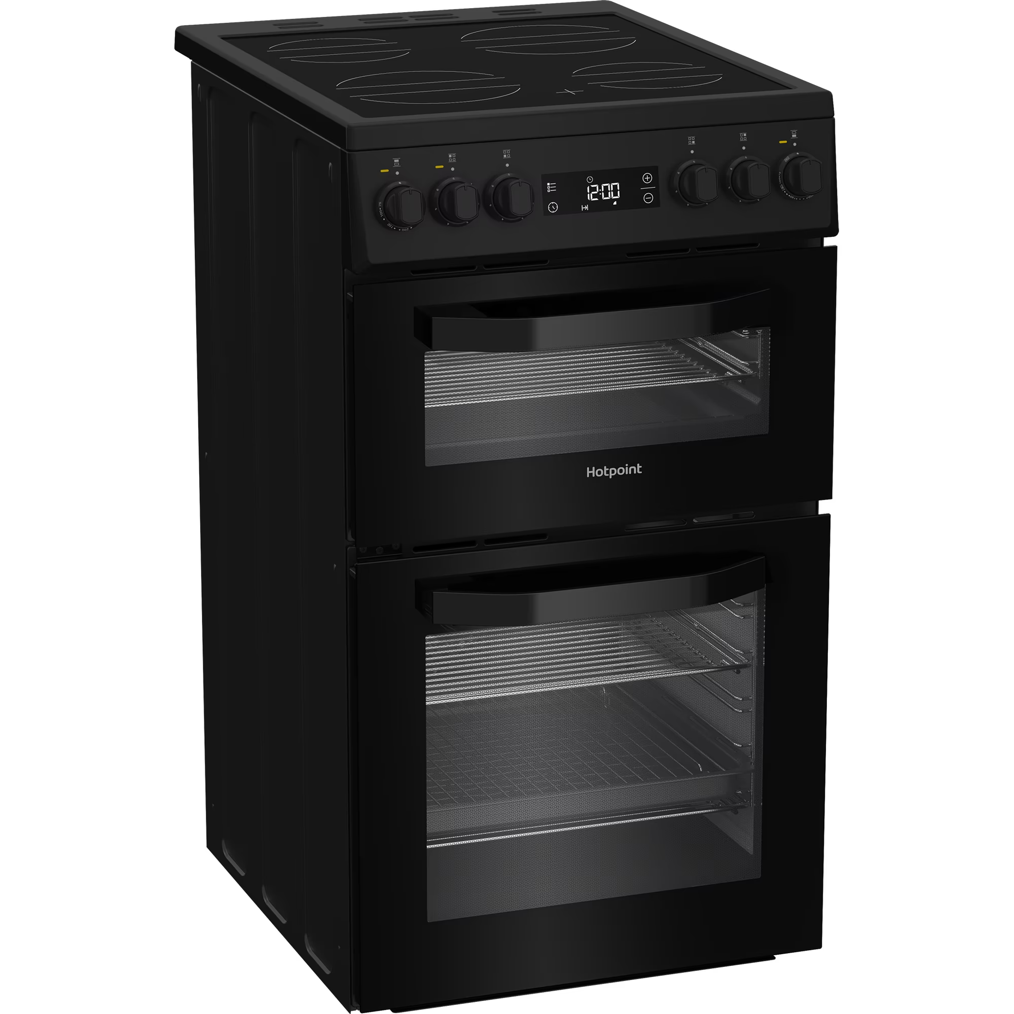 Hotpoint Double Oven Electric Cooker 50cm - Black thumbnail image