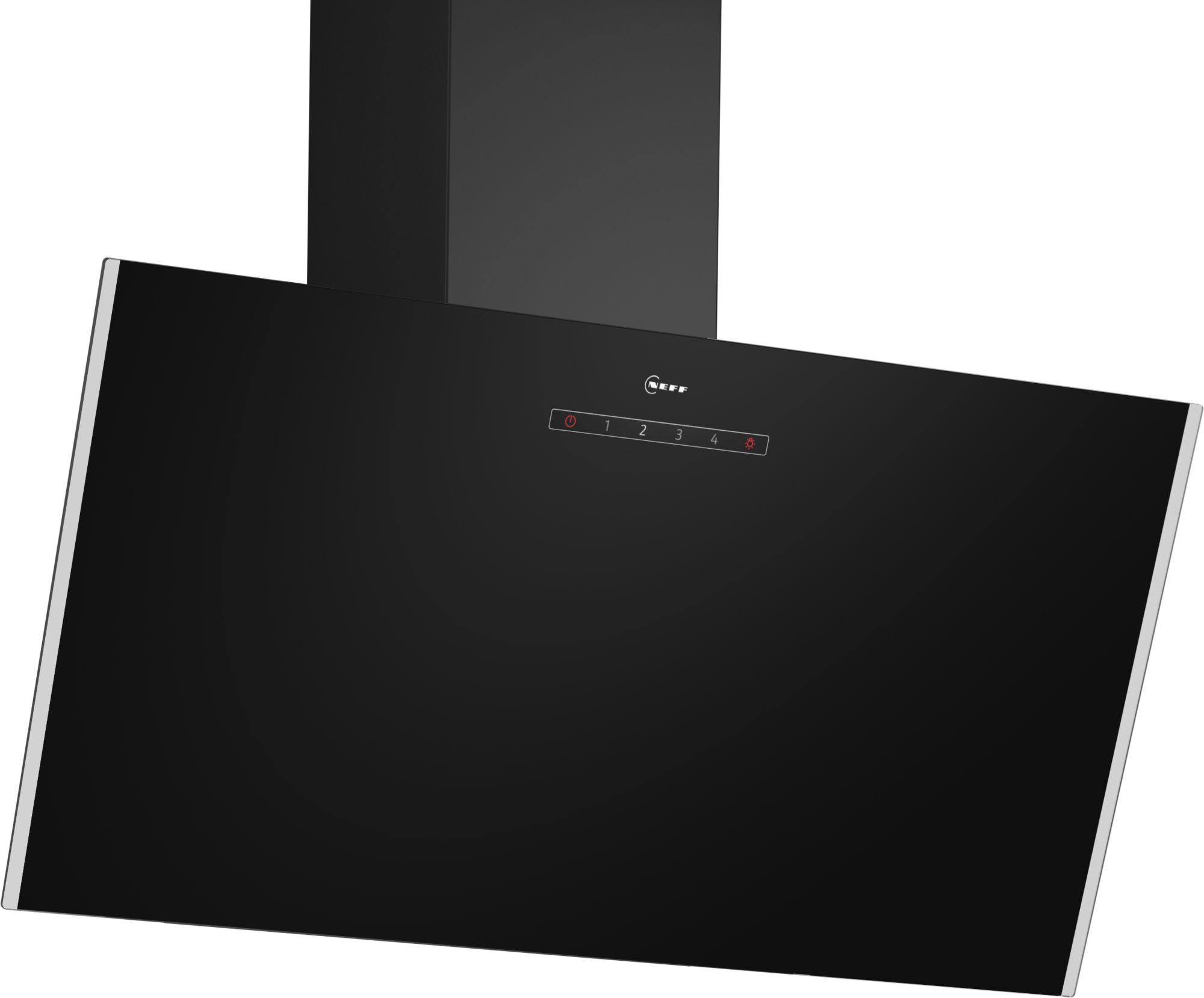 Neff N30, Wall-mounted cooker hood, 80 cm, clear glass black printed, inclined design thumbnail image