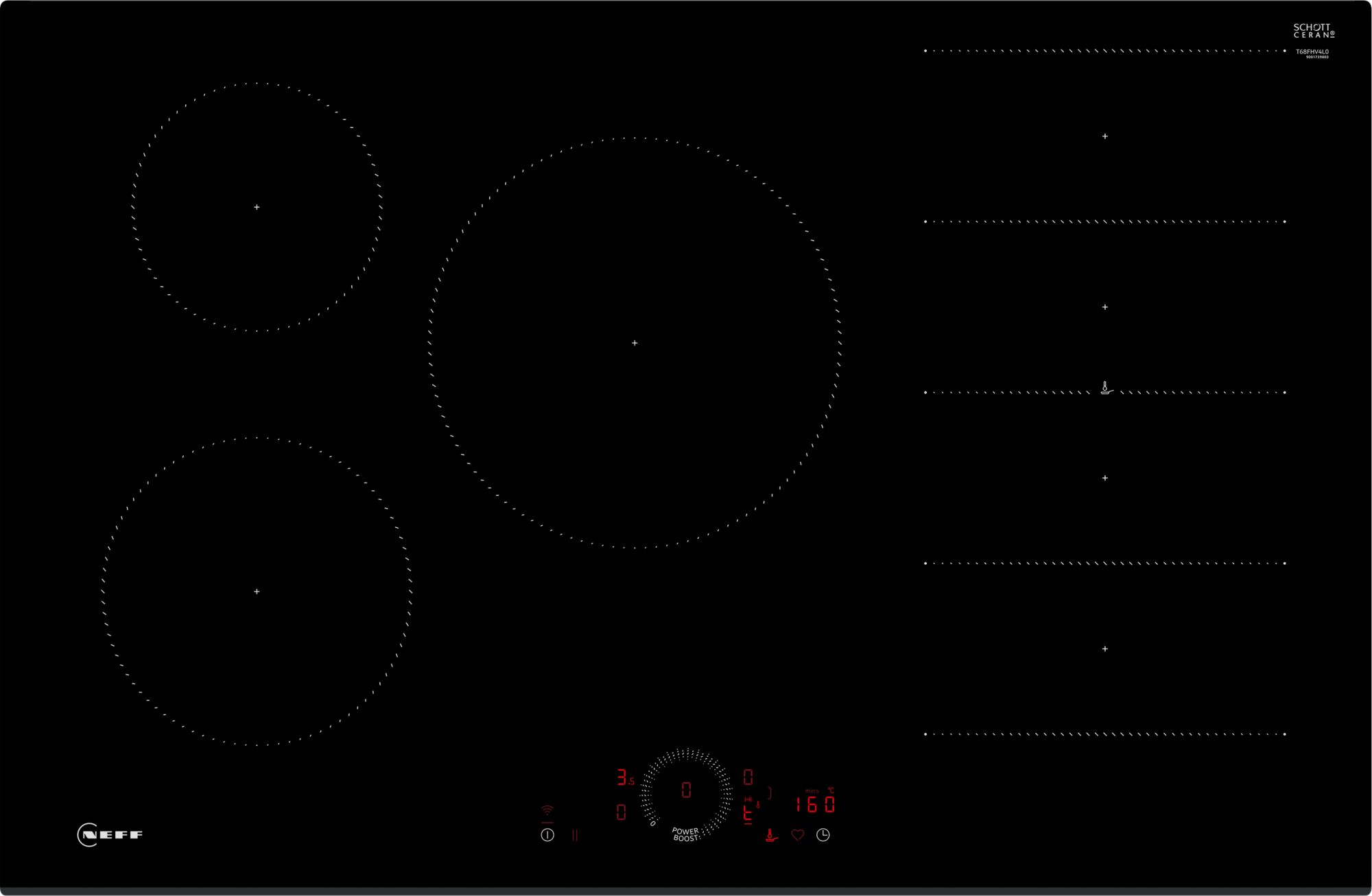 Neff N70 Induction hob, 80 cm, surface mount without frame, Twist Touch Control thumbnail image