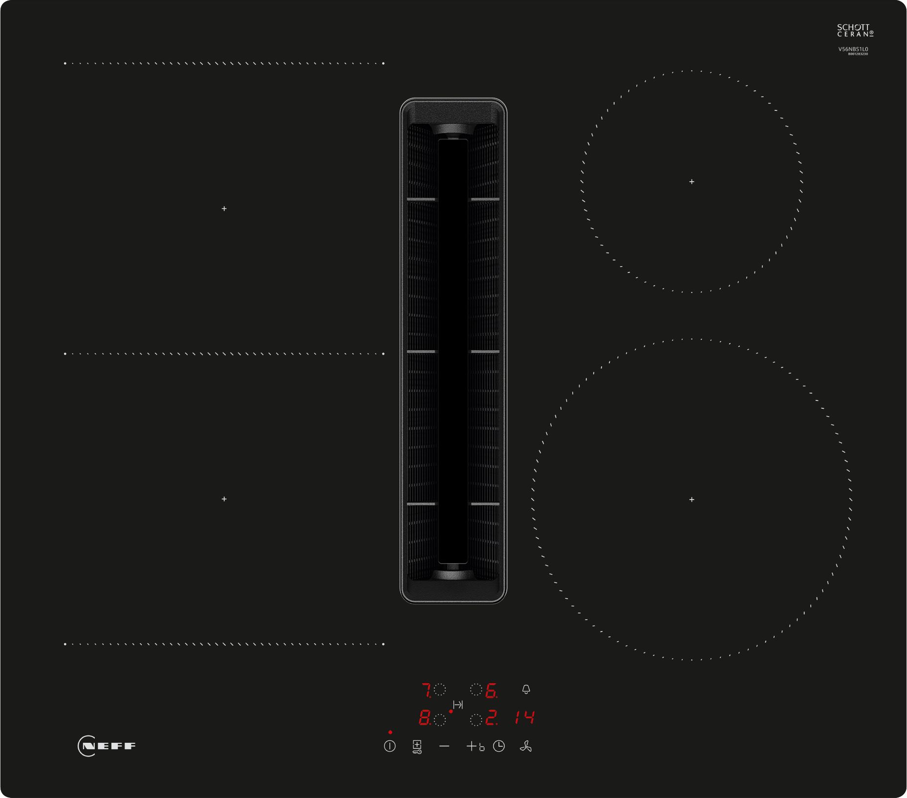 Neff N50, Induction hob with integrated ventilation system, 60 cm, surface mount without frame thumbnail image