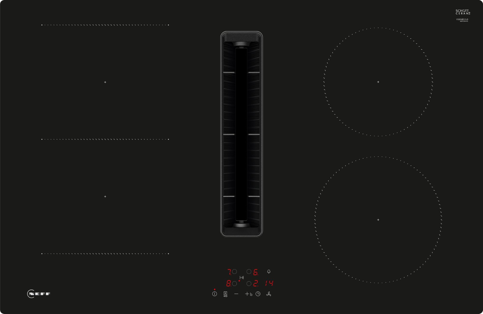 Neff N50, Induction hob with integrated ventilation system, 80 cm, surface mount without frame thumbnail image