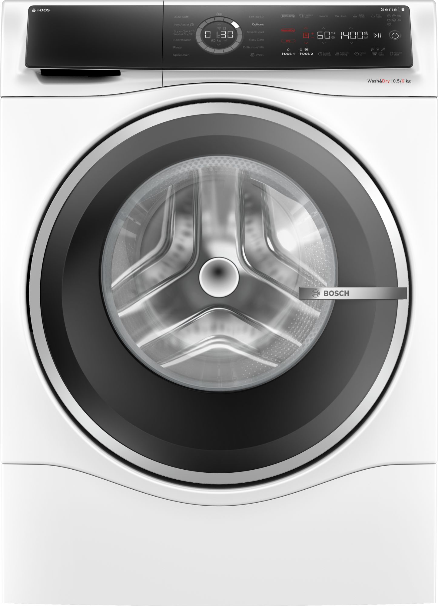 Bosch Series 8 i-Dos WNC25410GB Wifi Connected 10.5Kg / 6Kg Washer Dryer with 1400 rpm thumbnail image