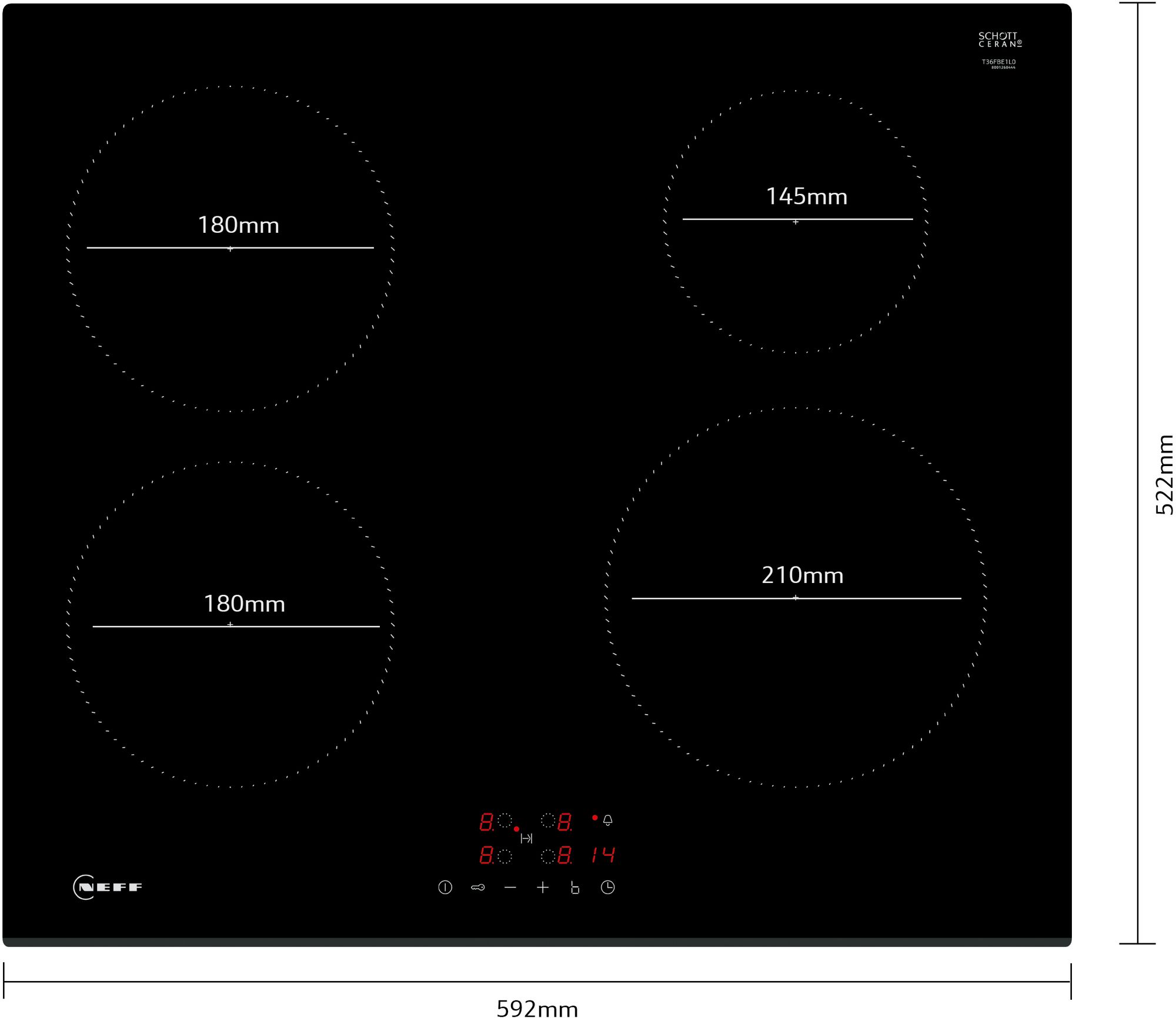 Neff T36FBE1L0 Induction Hob - Black thumbnail image