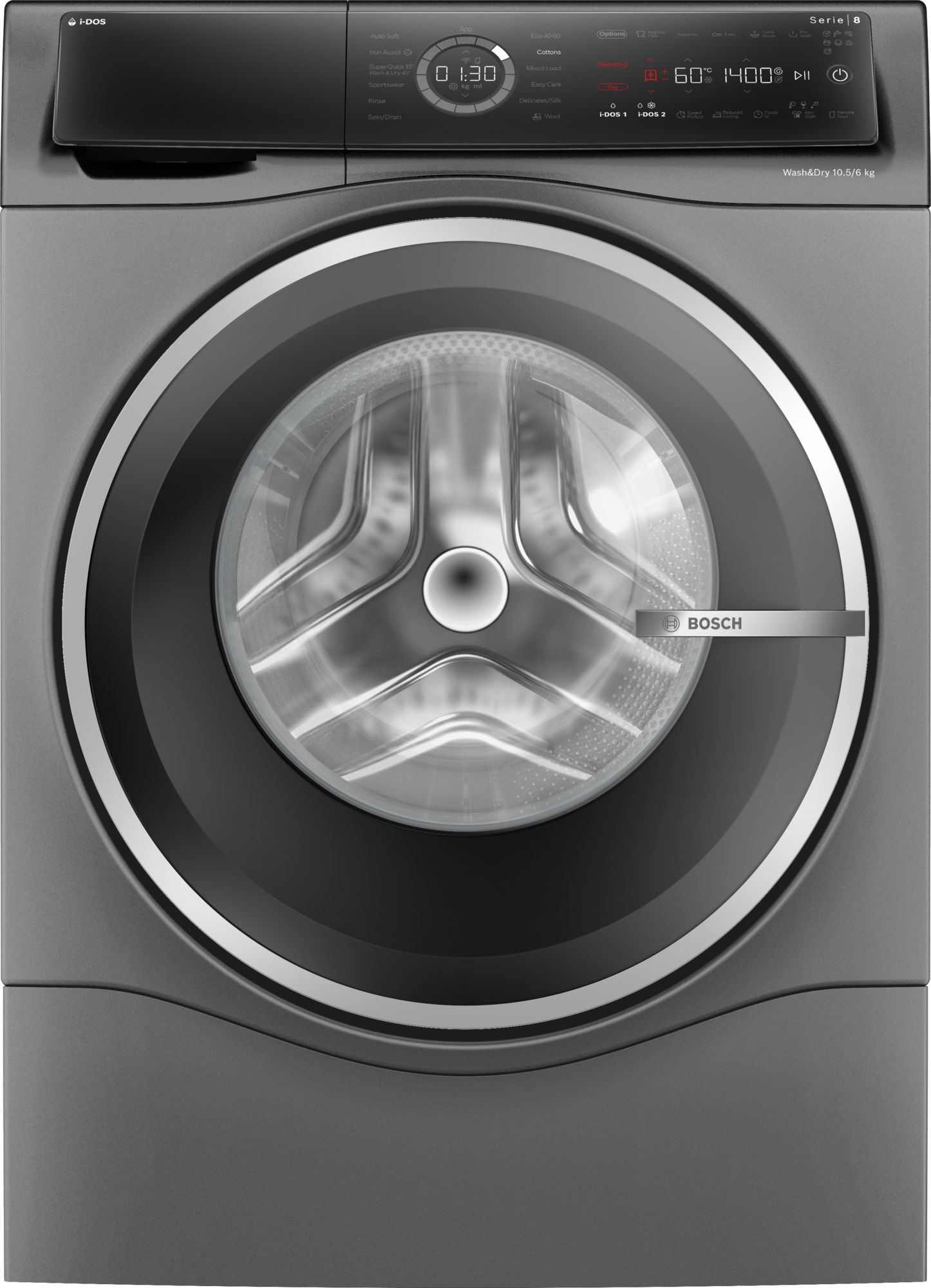Bosch Series 8 i-Dos WNC254ARGB Wifi Connected 10.5Kg / 6Kg Washer Dryer with 1400 rpm - Graphite thumbnail image