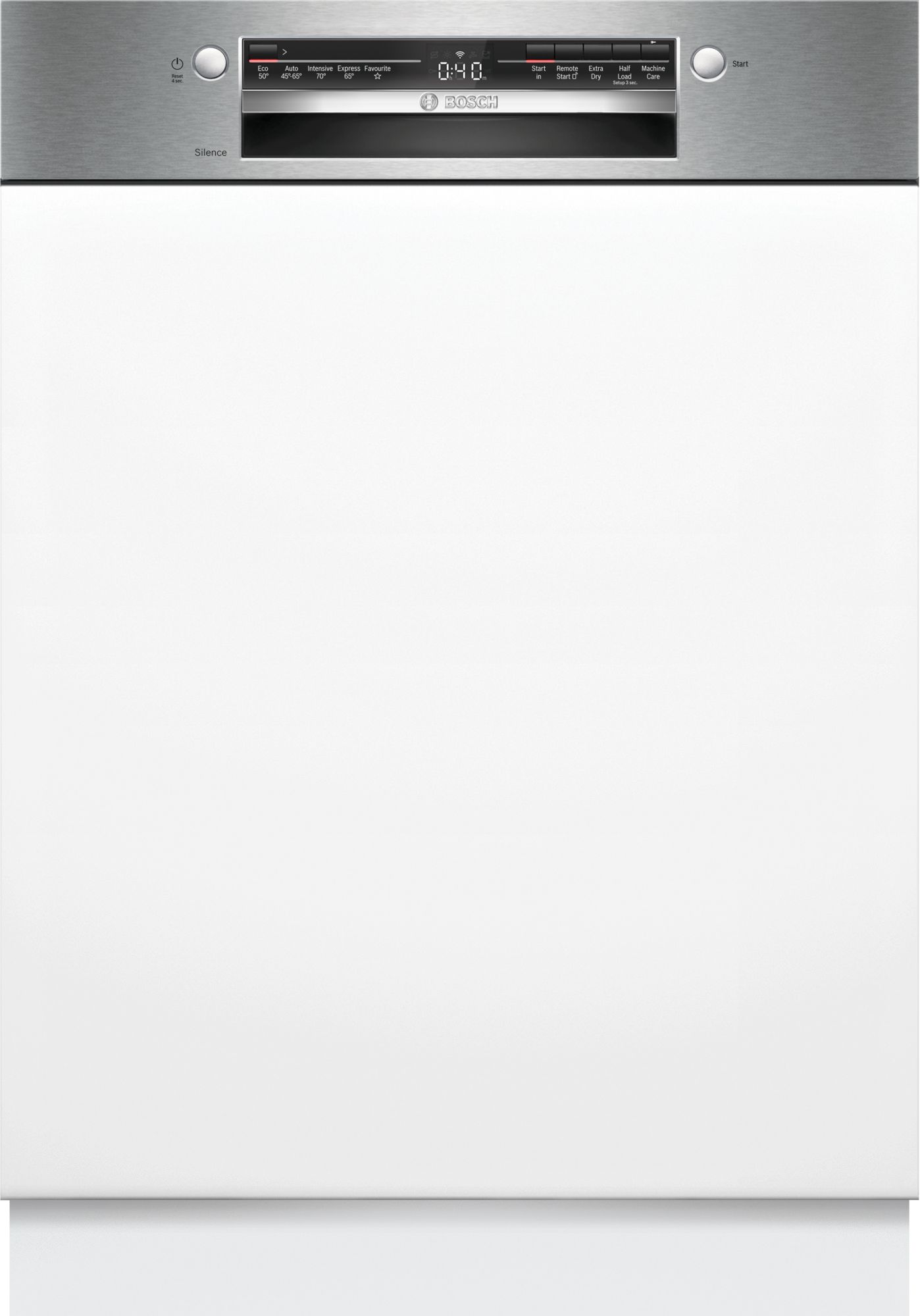 Bosch Series 2, Semi-integrated dishwasher, 60 cm, Brushed steel thumbnail image