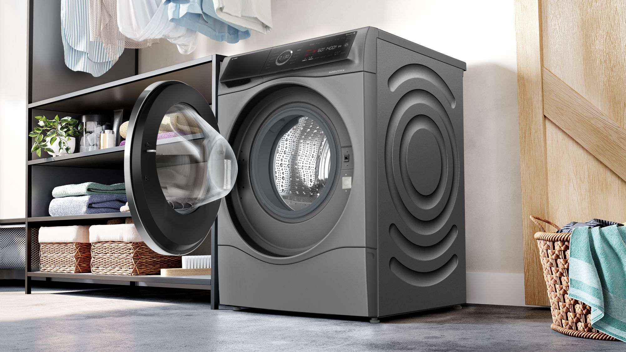 Bosch Series 8 i-Dos WNC254ARGB Wifi Connected 10.5Kg / 6Kg Washer Dryer with 1400 rpm - Graphite thumbnail image