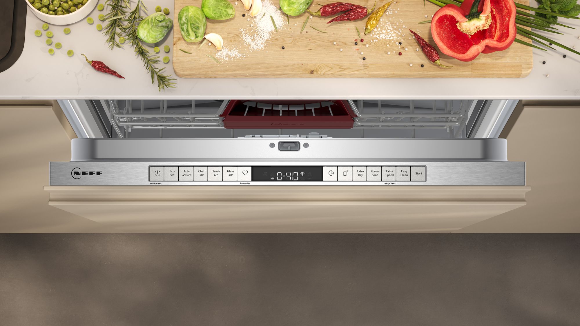Neff N50, Fully-integrated dishwasher, 60 cm, with Vario Drawer thumbnail image