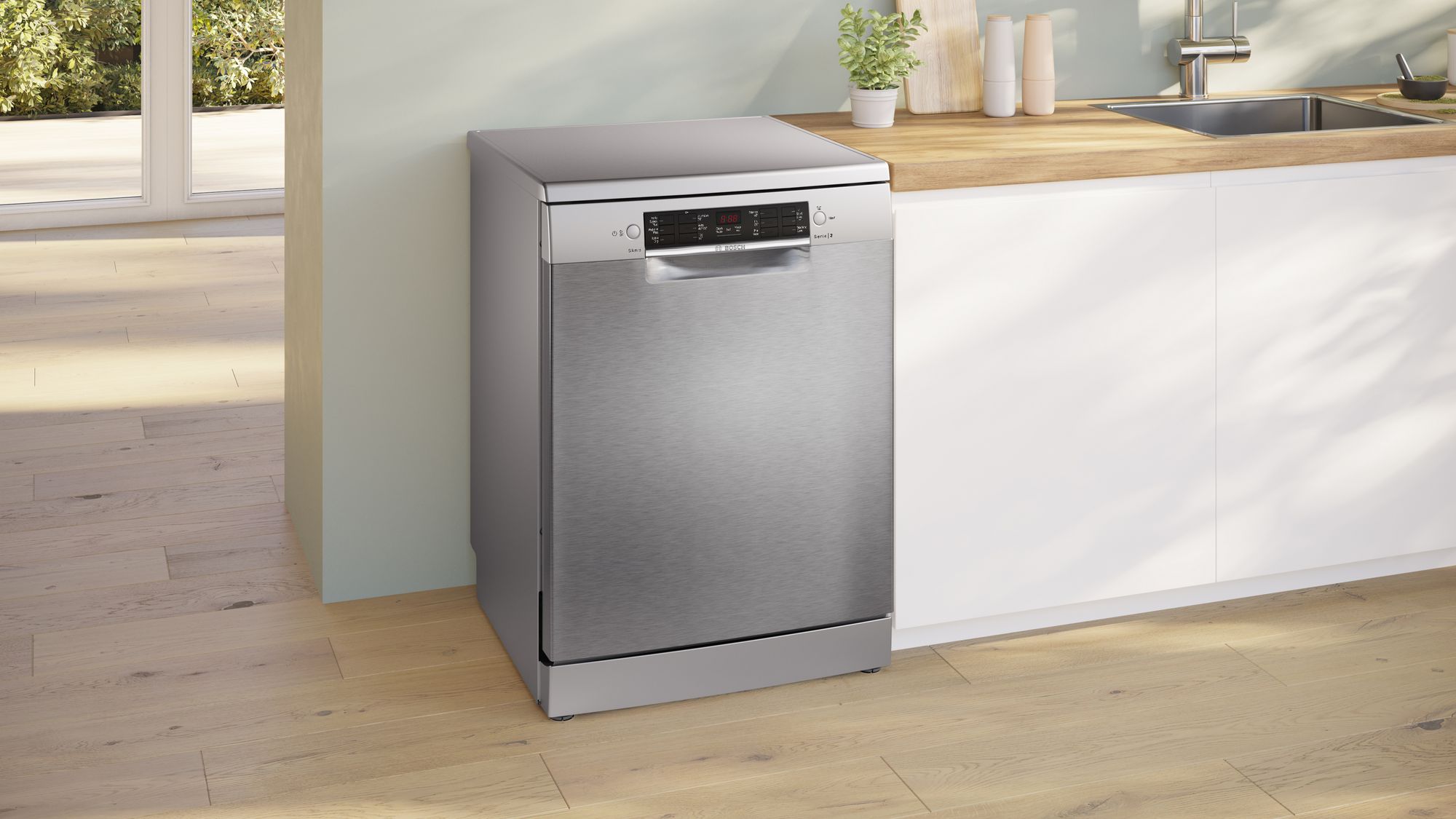 Bosch Series 2, Free-standing dishwasher, 60 cm, Brushed steel anti-fingerprint thumbnail image