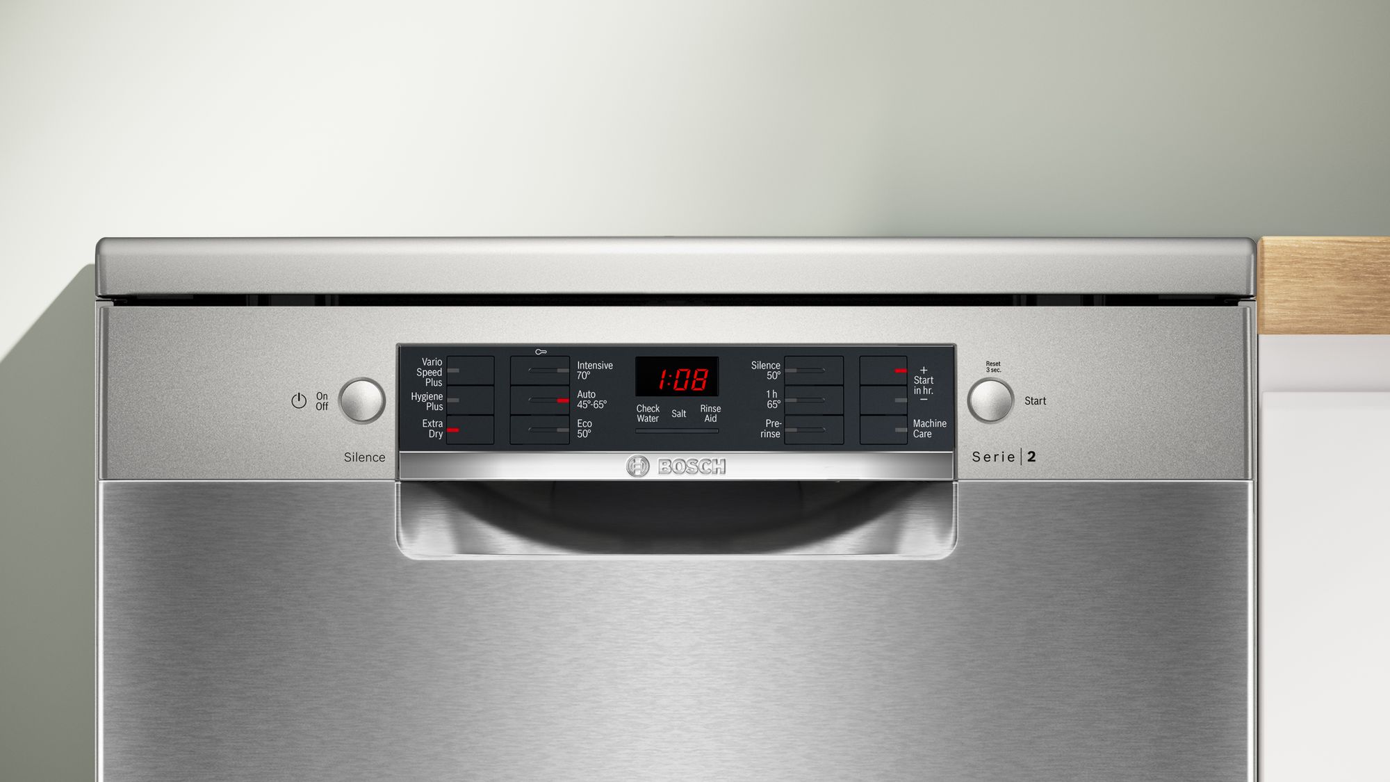 Bosch Series 2, Free-standing dishwasher, 60 cm, Brushed steel anti-fingerprint thumbnail image