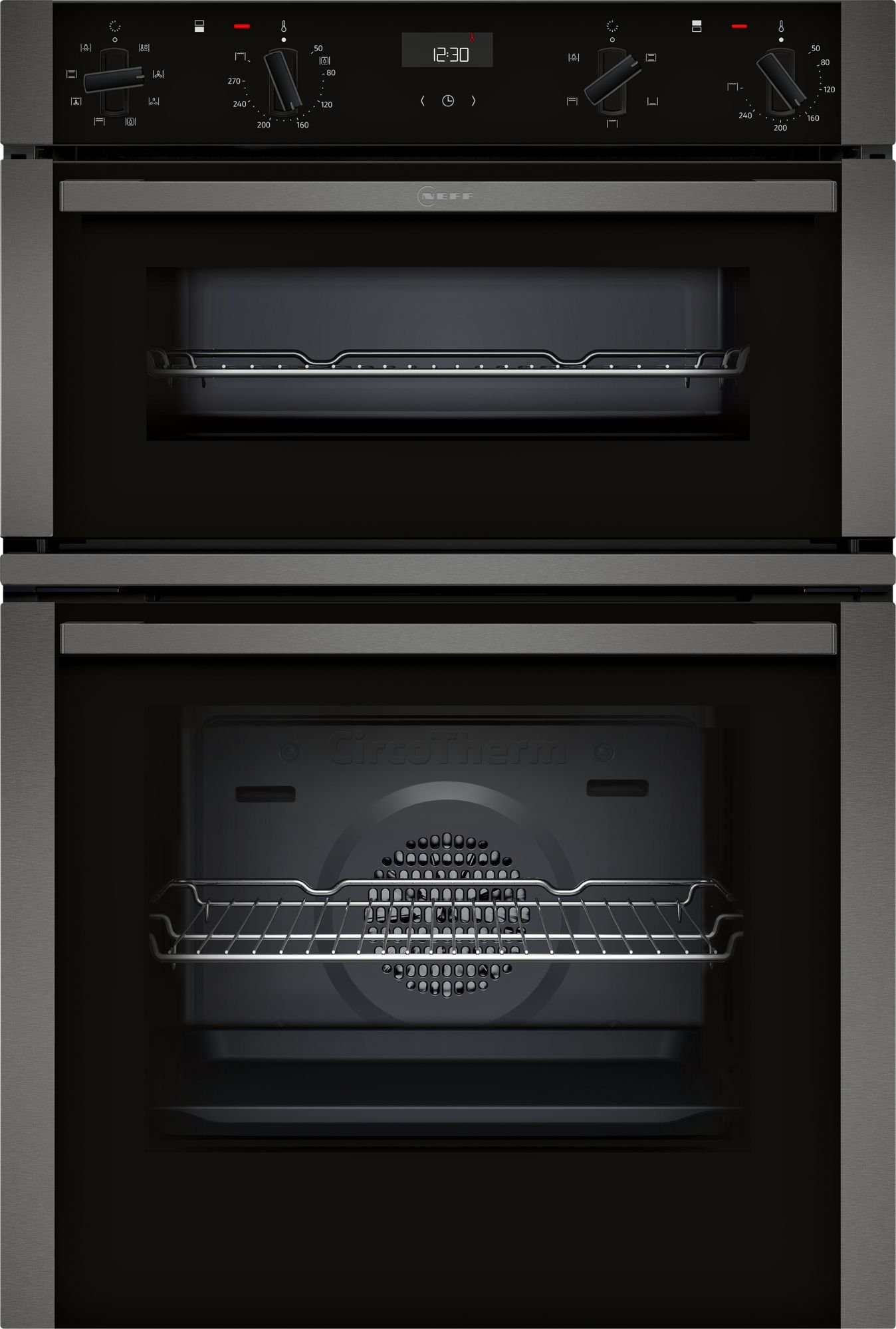 Neff N50 U1ACE2AG3B Built-In Double Oven - Graphite Grey thumbnail image