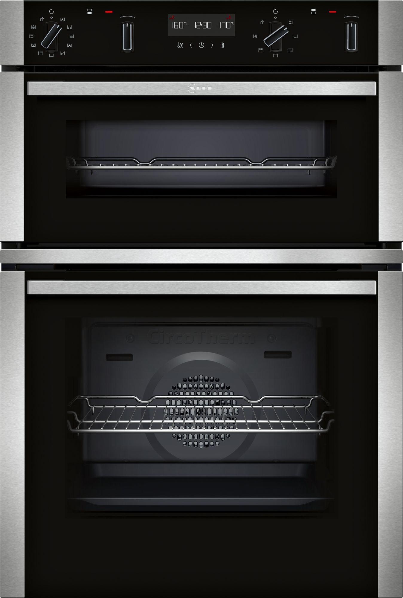 Neff N50 U2ACH7AN7B Built-In Smart Double Oven - Stainless Steel - Pyro Clean thumbnail image