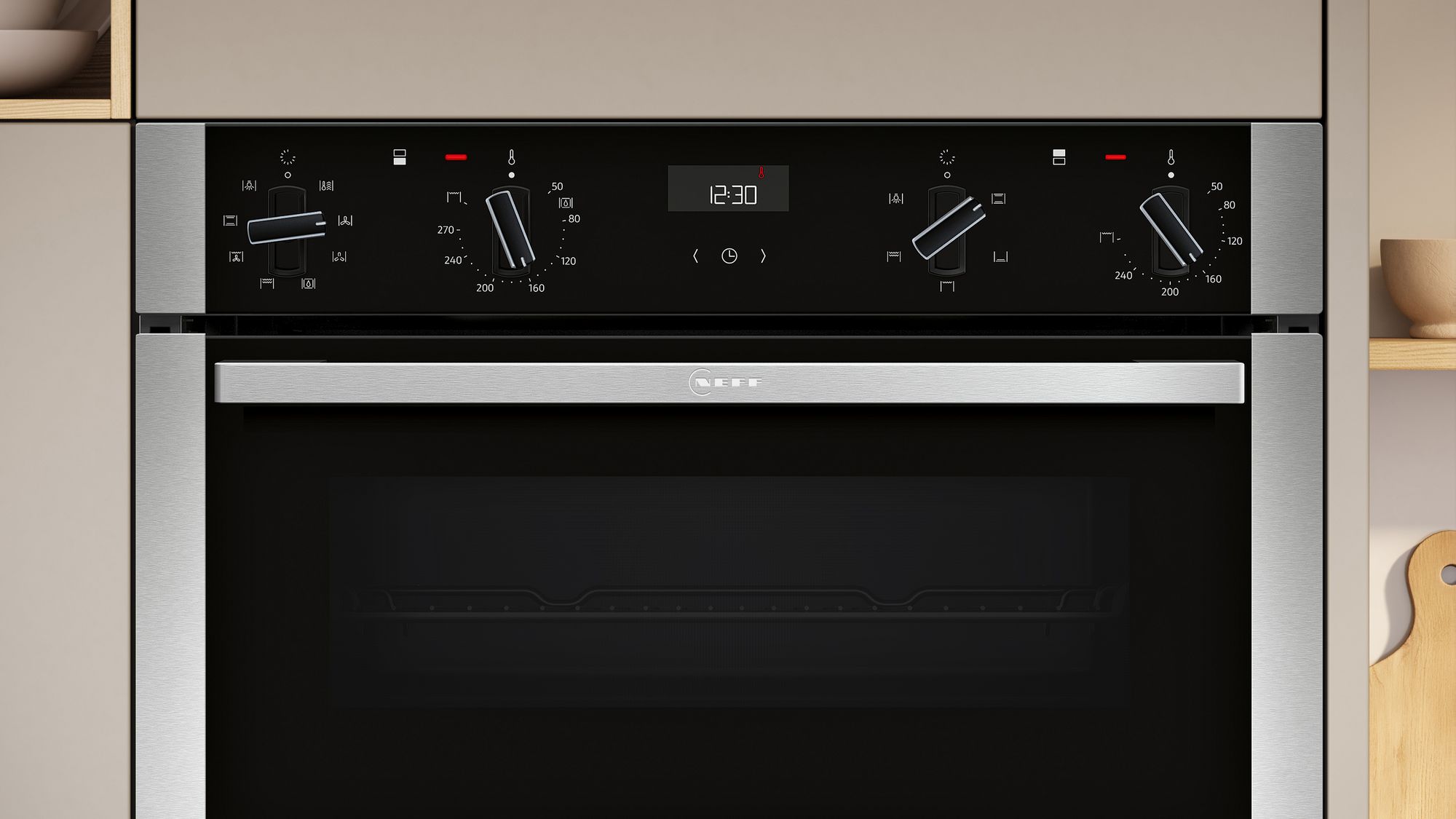 Neff N50 U1ACE2AN3B Built-In Double Oven - Stainless Steel thumbnail image
