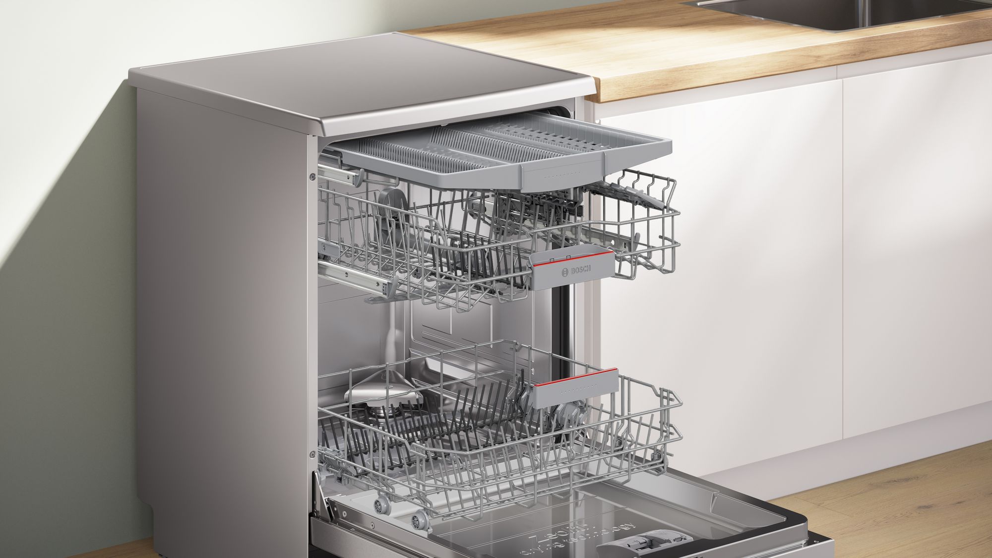 Bosch Series 6, Free-standing dishwasher, 60 cm, Brushed Steel, Perfect Dry Technology thumbnail image