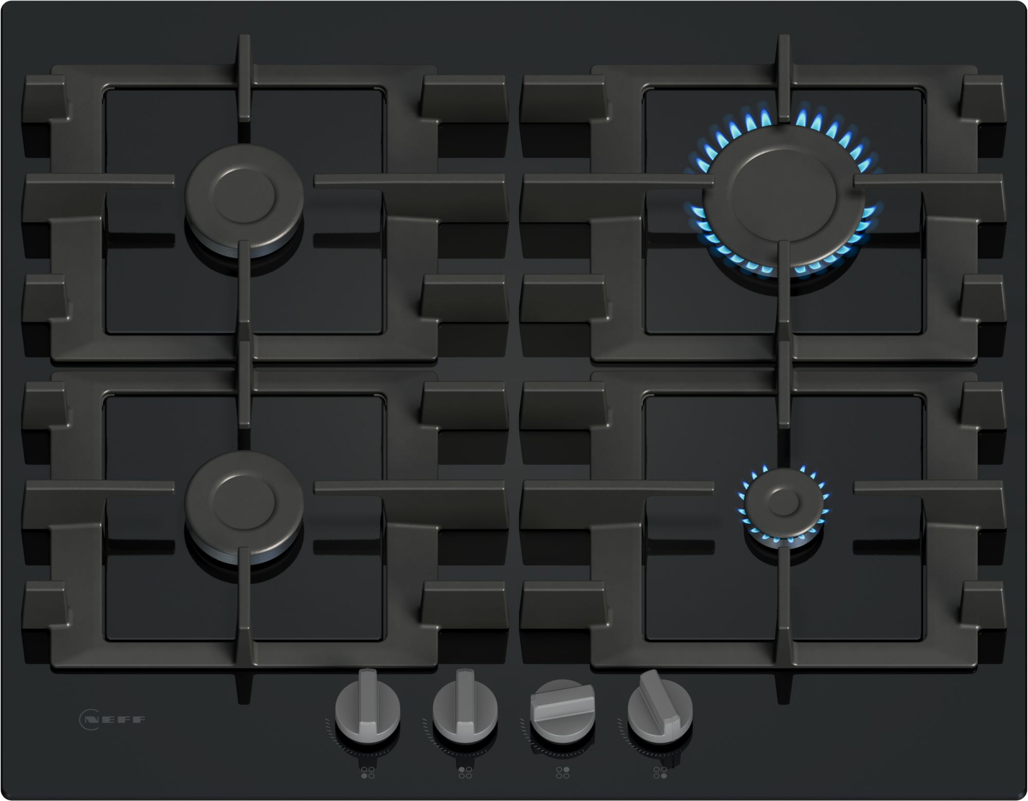 Neff N50 Gas hob, 60 cm, Tempered glass, Black thumbnail image