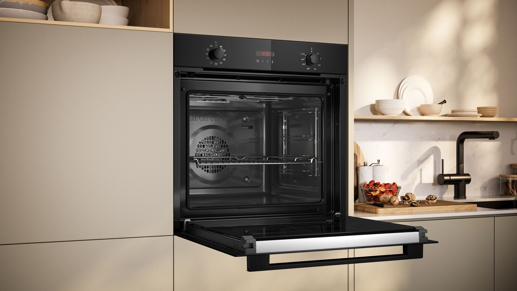 Neff N30, Built-in single oven, Black, Pyrolitic Cleaning thumbnail image