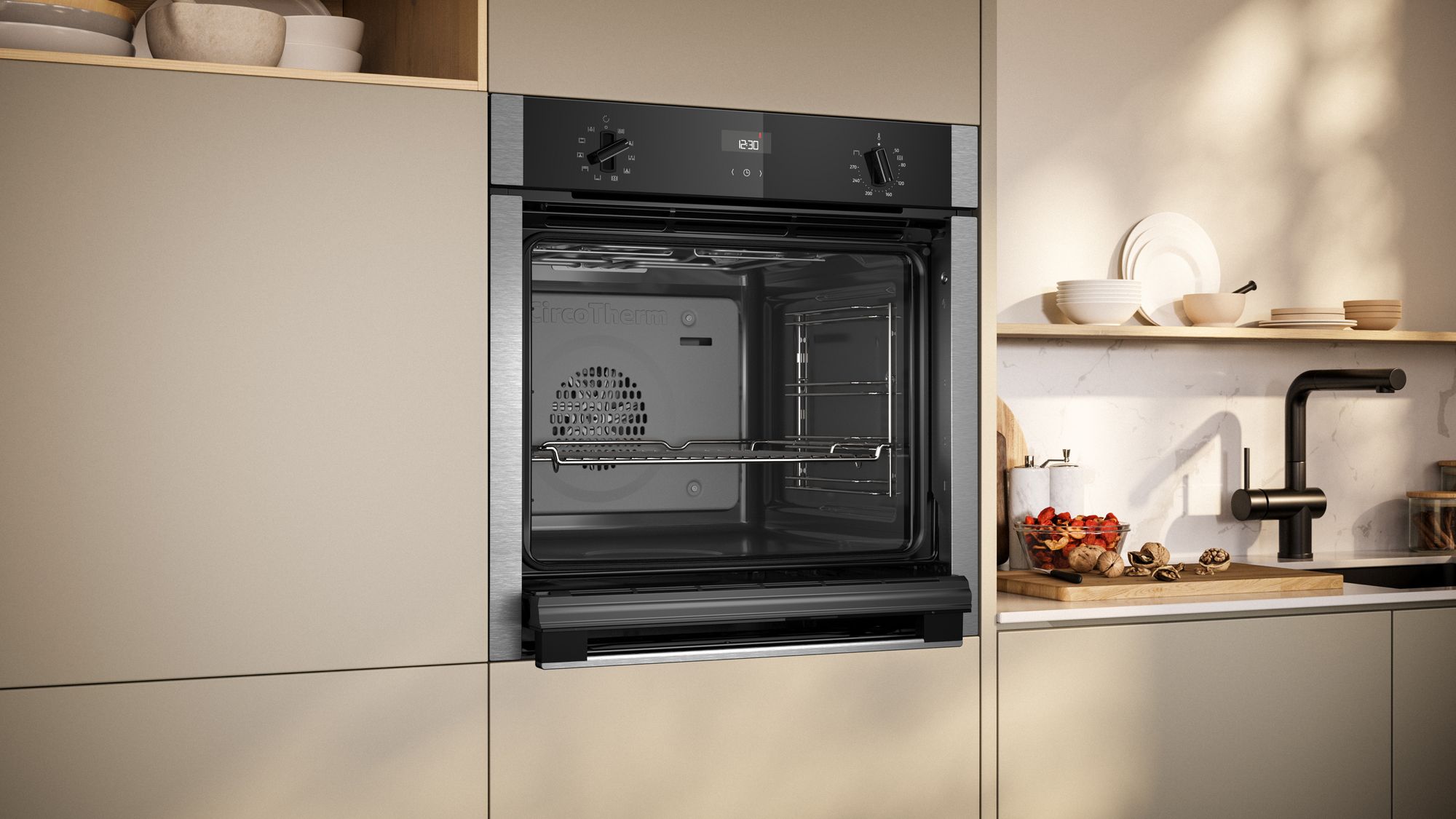 Neff 'N50' B3ACE4AN3B Slide & Hide Built-In Single Oven - Stainless Steel thumbnail image