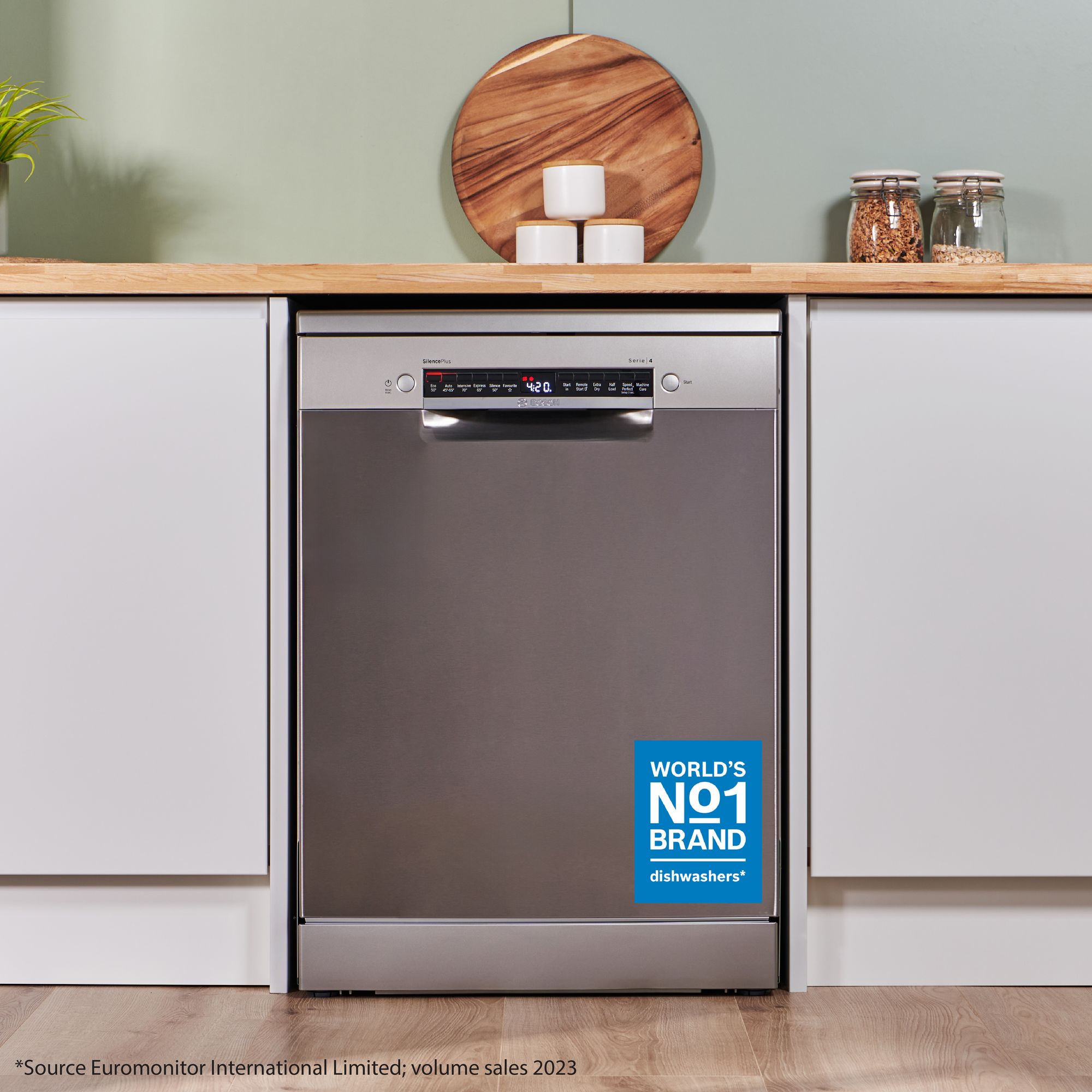 Bosch Series 4, Free-standing dishwasher, 60 cm, Brushed steel anti-fingerprint thumbnail image
