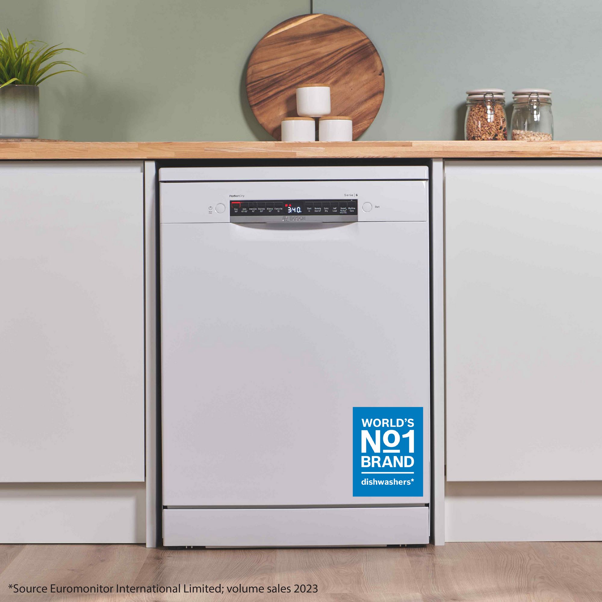 Bosch Series 6, Free-standing dishwasher, 60 cm, White, Perfect Dry Technology thumbnail image