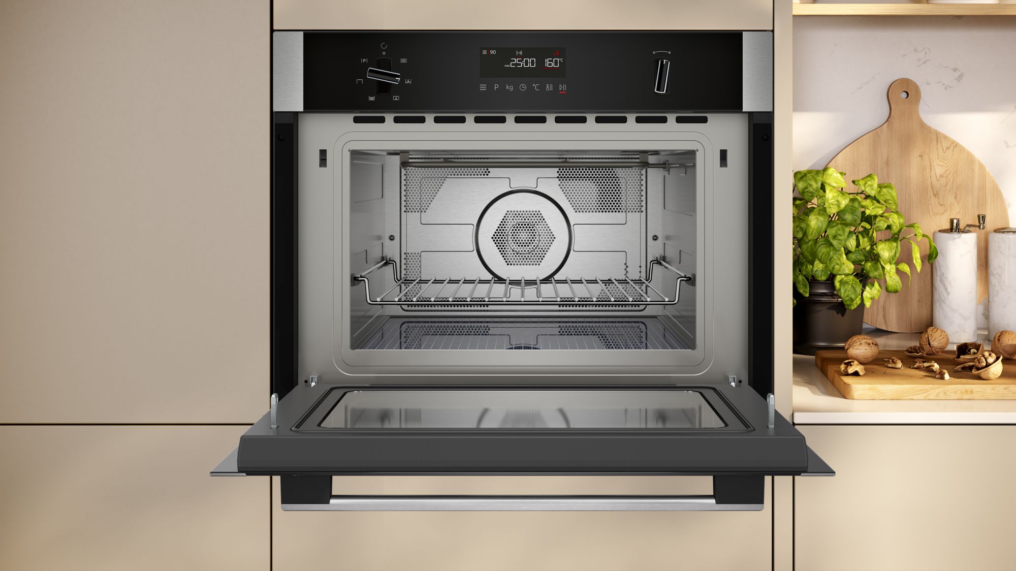 Neff C1AMG84N1B N50 900W Built-In Combi Microwave Oven - Stainless Steel thumbnail image