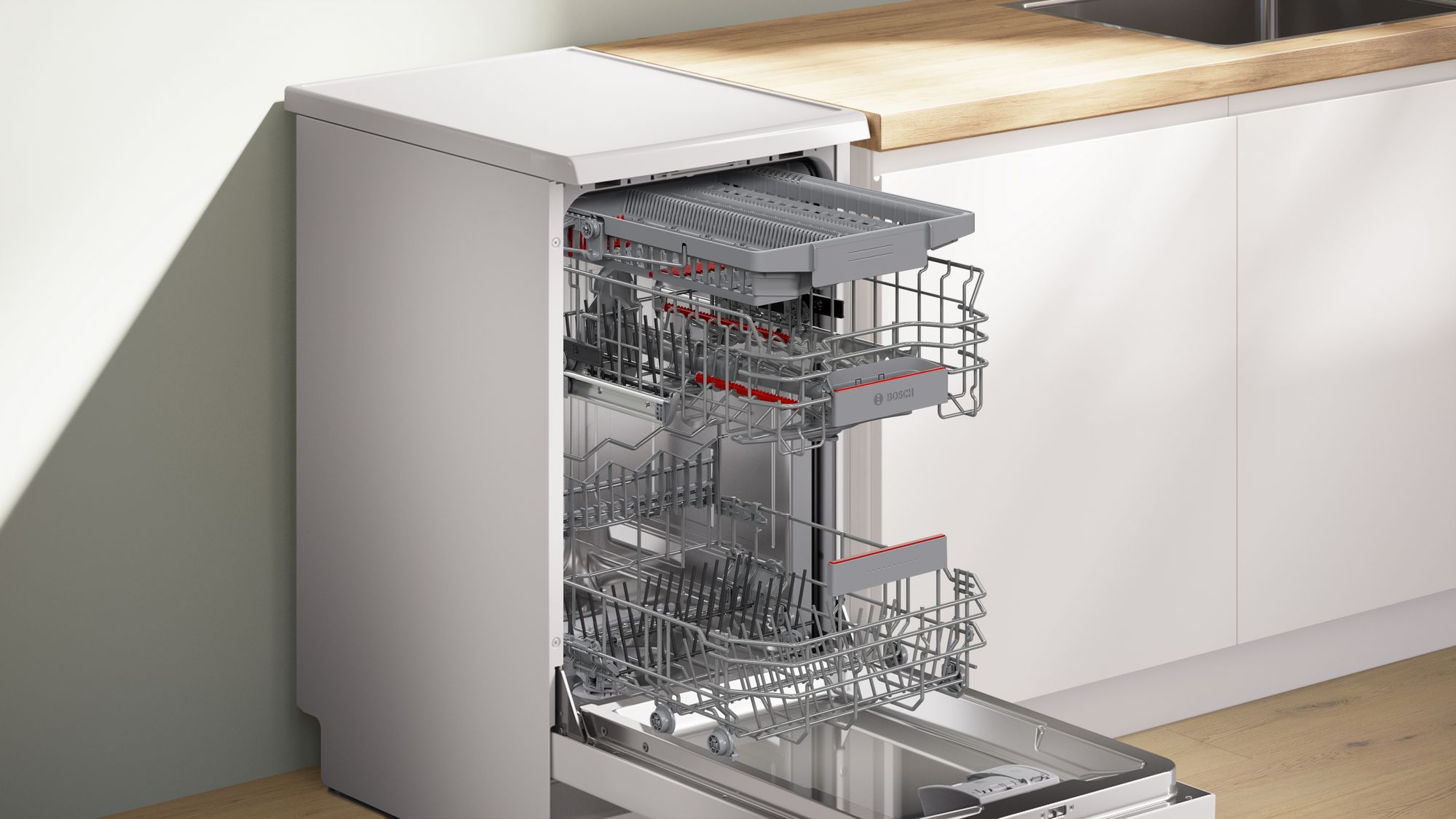 Bosch Series 4, Free-standing dishwasher, 45 cm, White thumbnail image